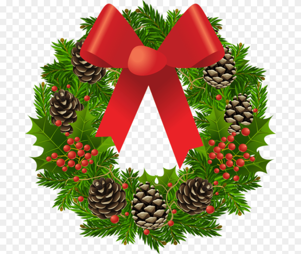 Transparent Christmas Wreath Clipart Picture Decoupage, Plant, Tree Png