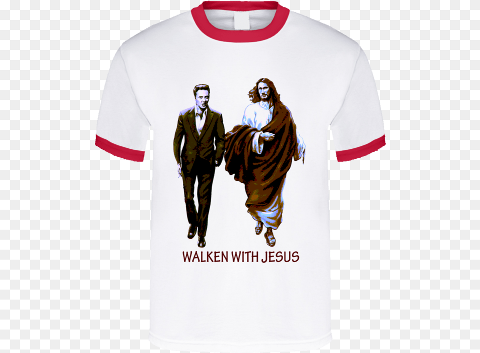 Transparent Christopher Walken T Shirt With Jesus, Clothing, T-shirt, Adult, Person Free Png