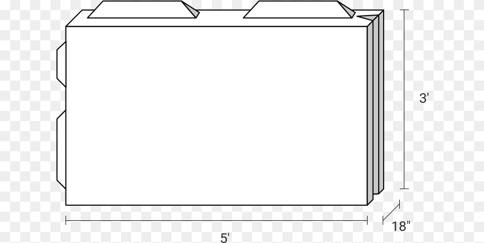 Transparent Cinder Block, White Board, File Binder Png Image