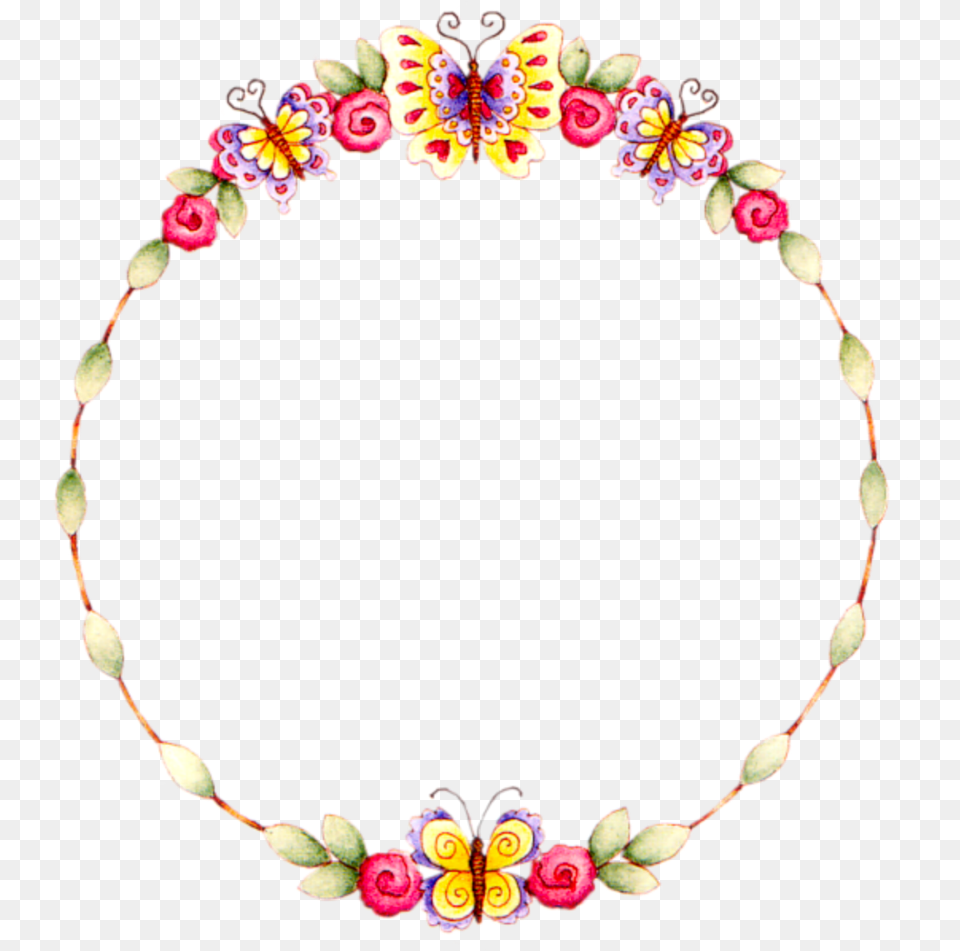 Transparent Circle Frames Round Flower Border, Accessories, Jewelry, Necklace, Bracelet Png Image
