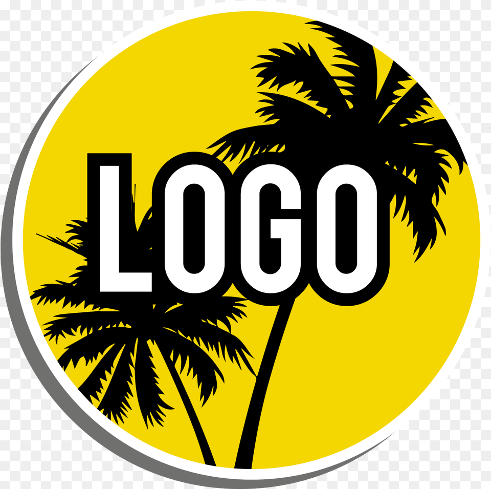 Transparent Circle Shape Vector Palm Tree, Plant, Logo, Disk, Palm Tree Png