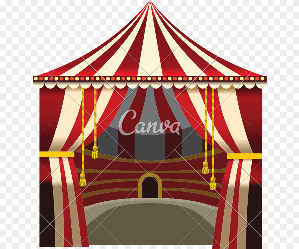 Circus Tent Clipart Canva, Leisure Activities, Outdoors, Bow, Weapon Free Transparent Png