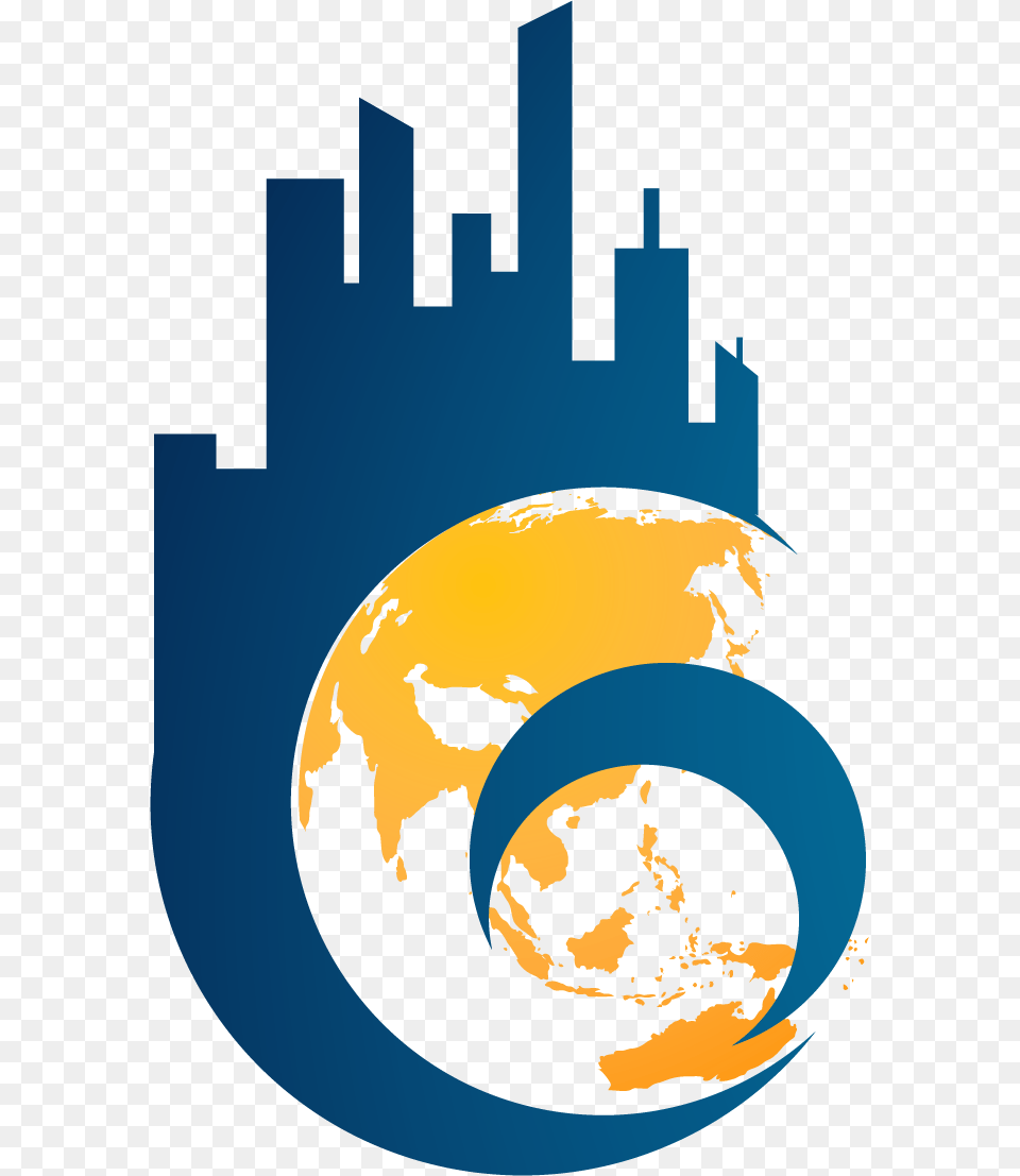 City Icon Asia Pacific On Globe, Astronomy, Outer Space, Planet Free Transparent Png