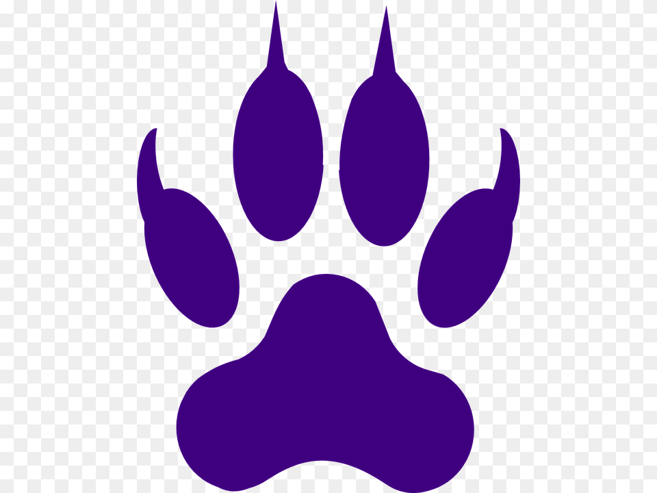 Transparent Claw Marks Clipart Purple Wolf Paw Print, Electronics, Hardware, Head, Person Png