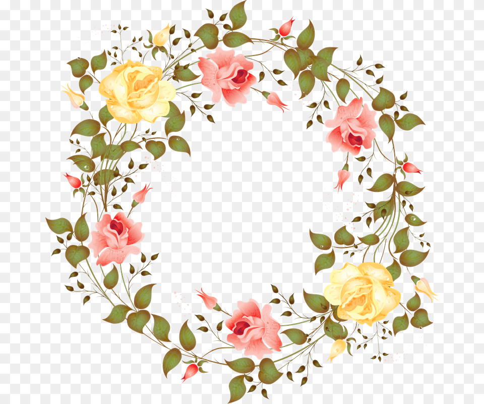 Transparent Climbing Roses Clipart Corona De Flores, Flower, Plant, Rose, Art Free Png Download