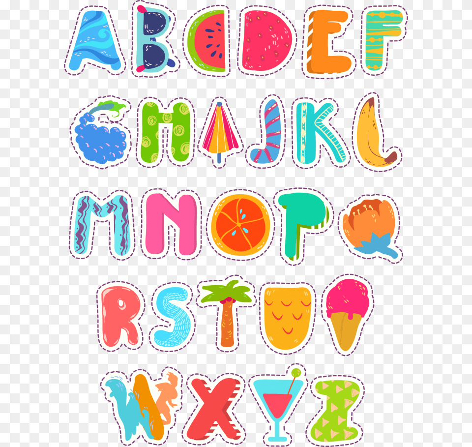 Transparent Clip Art Letters Summer Alphabet Mooie Letters Summer, Fungus, Plant, Text, Food Free Png