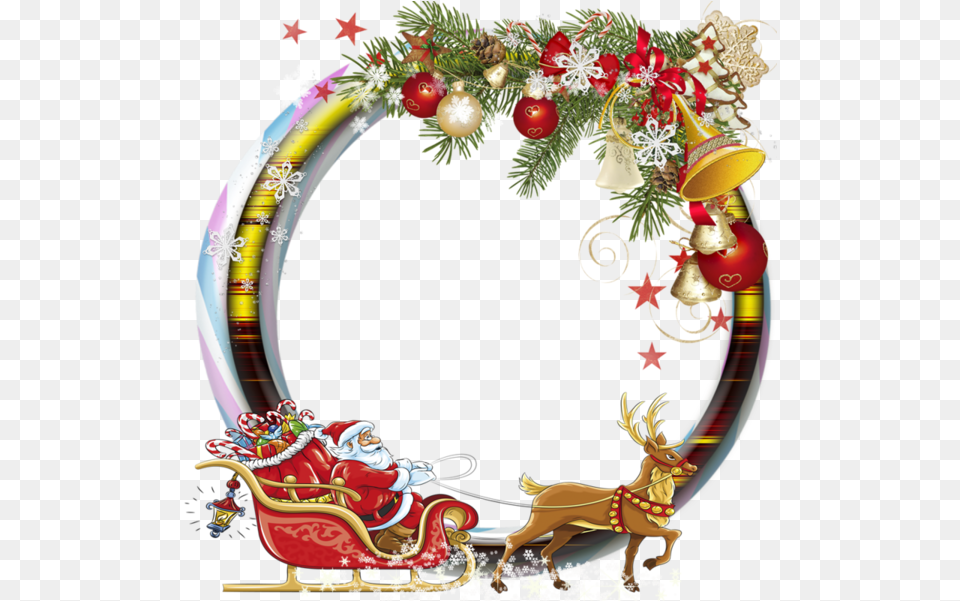 Transparent Clipart Cadre Noel Round Christmas Frame, Baby, Person Png