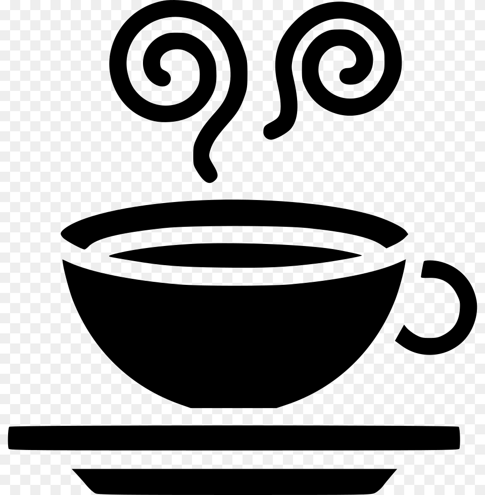 Transparent Clipart Coffee Cup And Saucer Saucer, Stencil, Beverage, Coffee Cup, Bowl Png