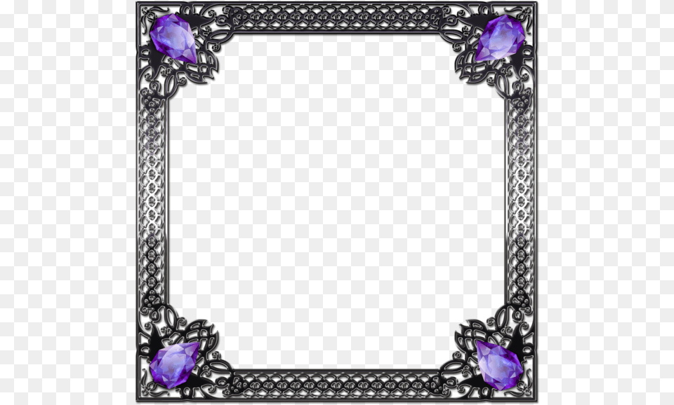 Transparent Clipart Cornici Silver Purple Frame, Accessories, Gemstone, Jewelry, Blackboard Free Png