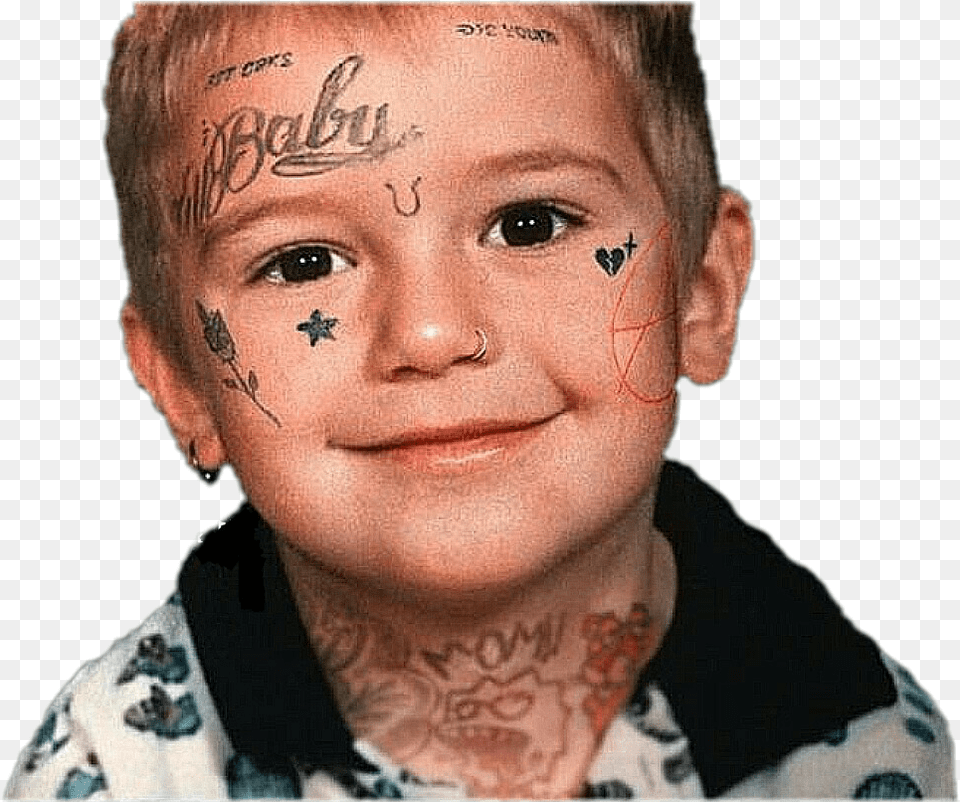 Transparent Clipart Enfant Lil Peep As A Baby, Tattoo, Skin, Portrait, Photography Free Png