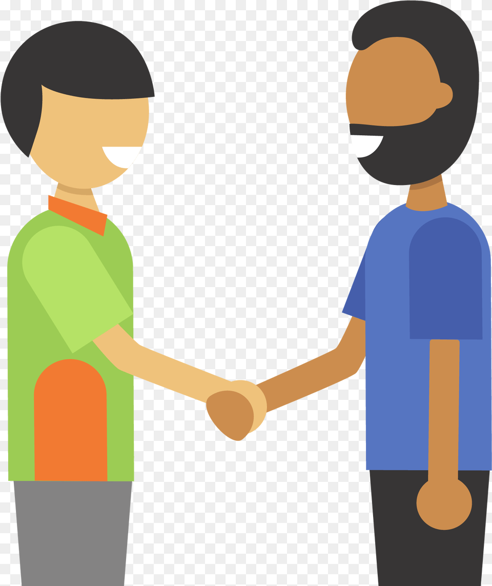 Transparent Clipart Handshakes Two People Holding Hands Clip Art, Body Part, Hand, Person, Boy Png