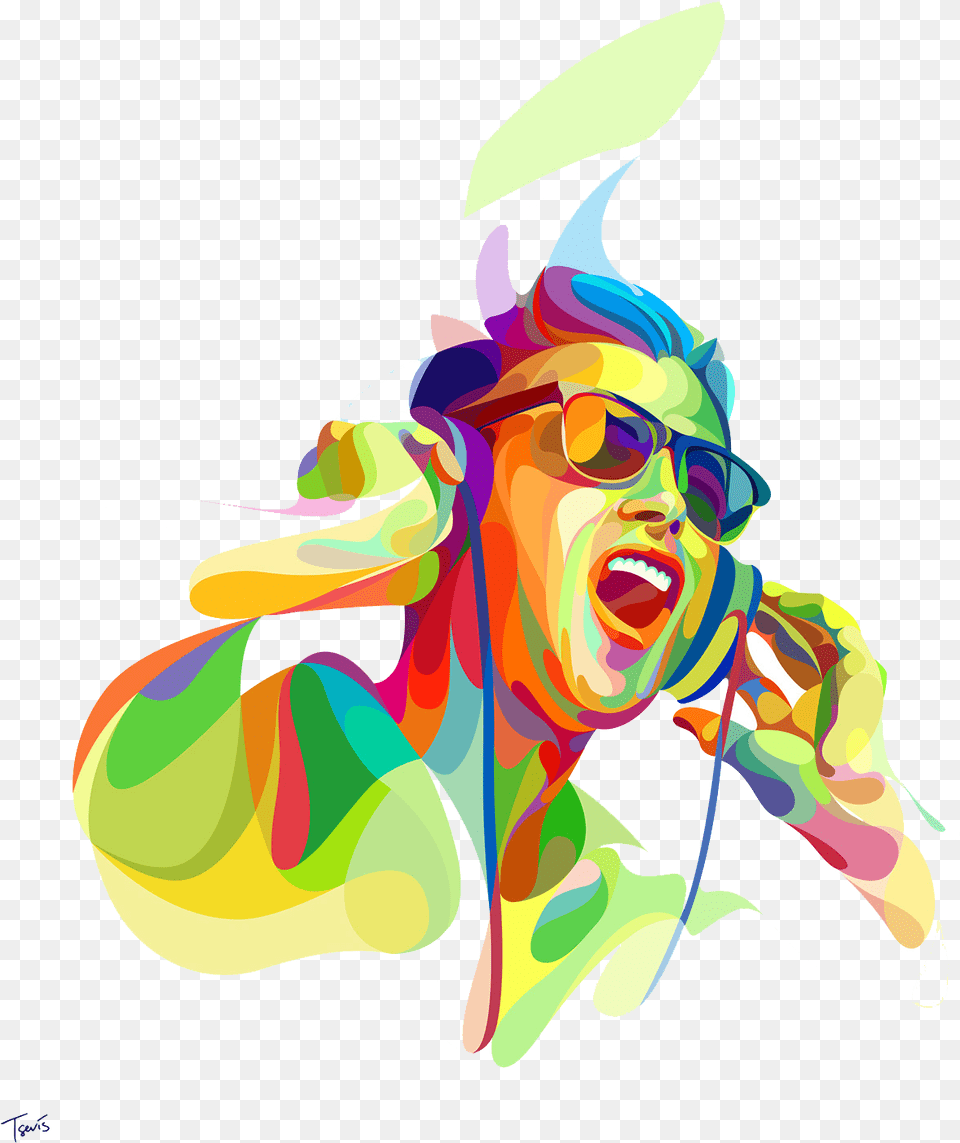 Transparent Clipart Image Man Listening Music With Listening To Music Transparent Background, Art, Graphics, Face, Head Free Png