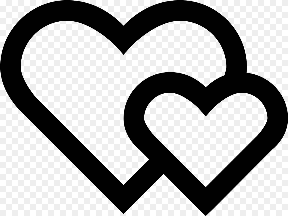 Transparent Clipart Of Hearts Love Icon, Gray Png