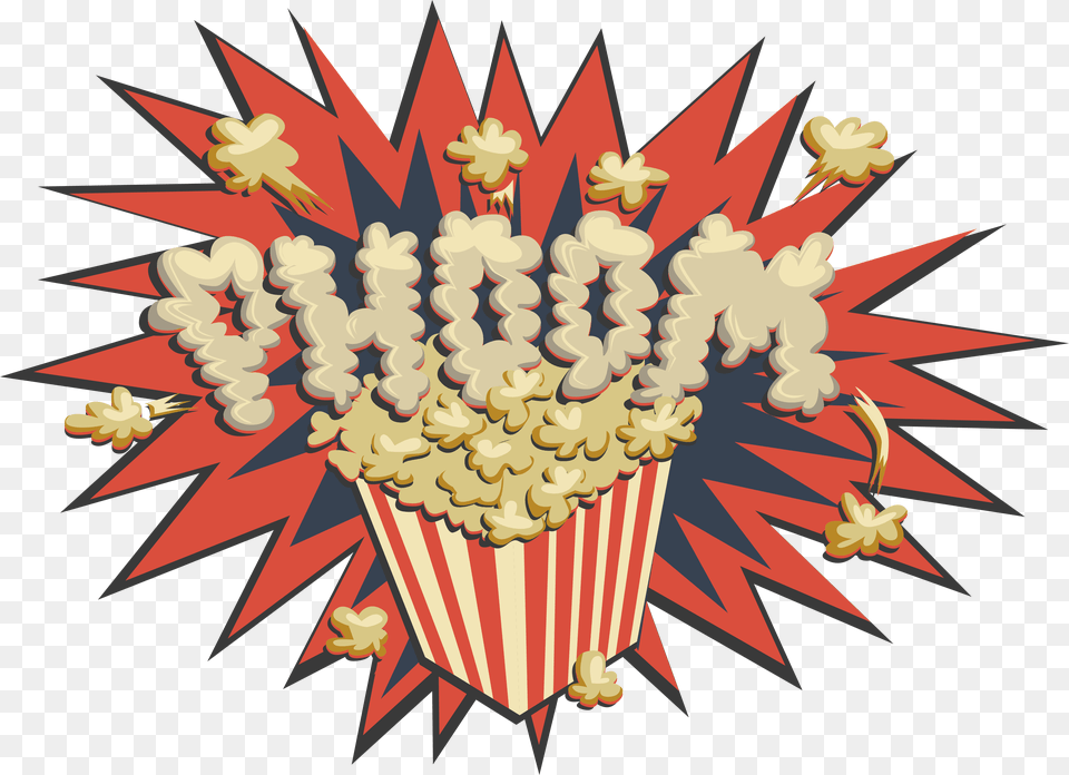 Transparent Clipart Of Popcorn Popcorn Explosion Clipart, Food, Dynamite, Weapon Free Png Download