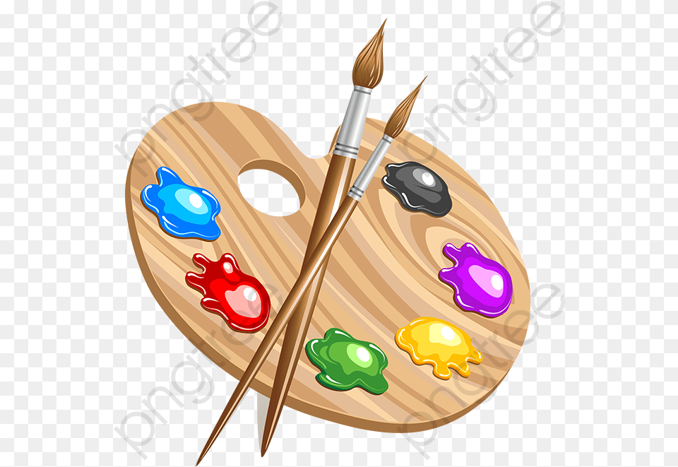 Transparent Clipart Paints Clipart, Brush, Device, Paint Container, Palette Png Image