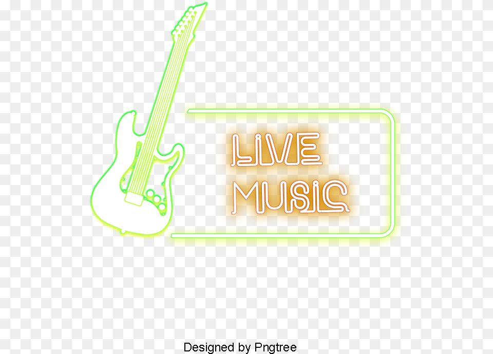 Transparent Clipart Radio Live Neon Light Font, Guitar, Musical Instrument Png