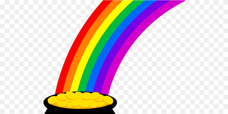 Transparent Clipart Rainbow And Pot Of Gold, Lighting, Light, Nature, Outdoors Png Image