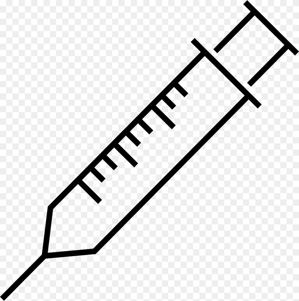 Transparent Clipart Syringe Ruler Clipart Black And White, Chart, Plot, Injection, Bow Free Png Download