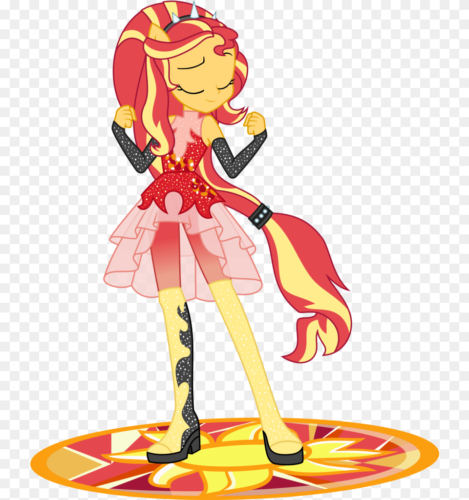 Transparent Closed Eyes Clipart Sunset Shimmer Equestria Girls Forgotten Friendship, Figurine, Person, Book, Comics Png