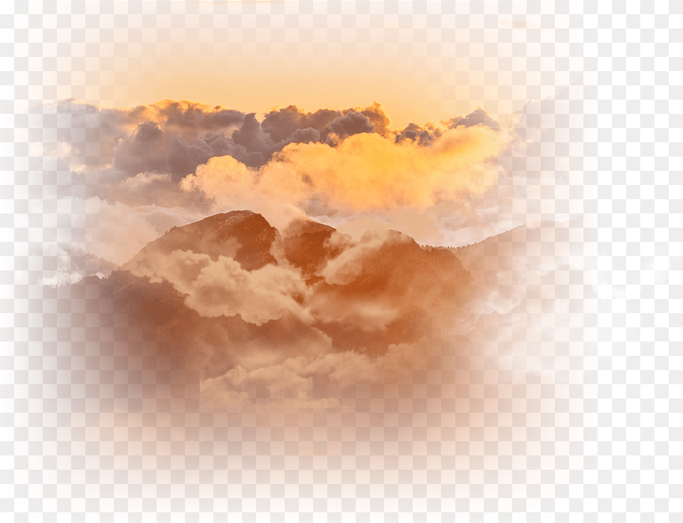 Transparent Cloud Of Smoke Orange Smoke, Cumulus, Nature, Outdoors, Sky Free Png Download