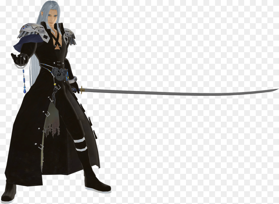 Transparent Cloud Strife Final Fantasy Sephiroth Mmd, Sword, Weapon, Adult, Female Png Image
