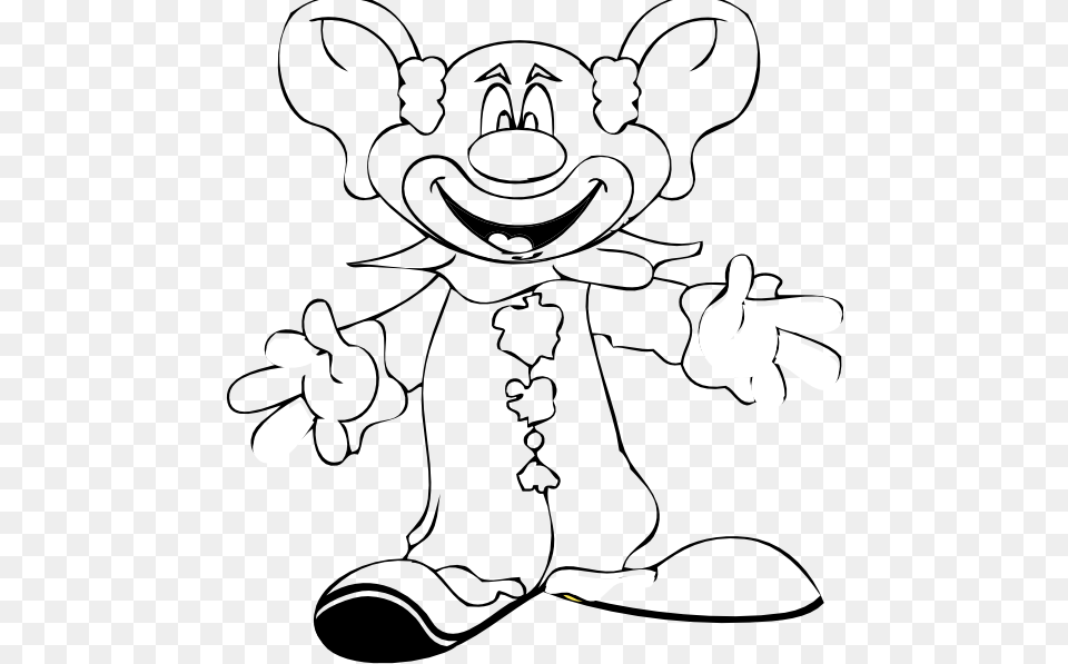 Transparent Clown Clipart Joker Black And White Clipart, Stencil, Cartoon, Animal, Kangaroo Free Png Download