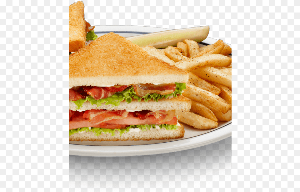 Transparent Club Sandwich Club Sandwich With French Fries, Food, Lunch, Meal Free Png