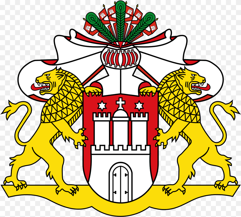 Transparent Coat Of Arms Template Hamburg State Flag, Emblem, Symbol, Animal, Bear Free Png Download