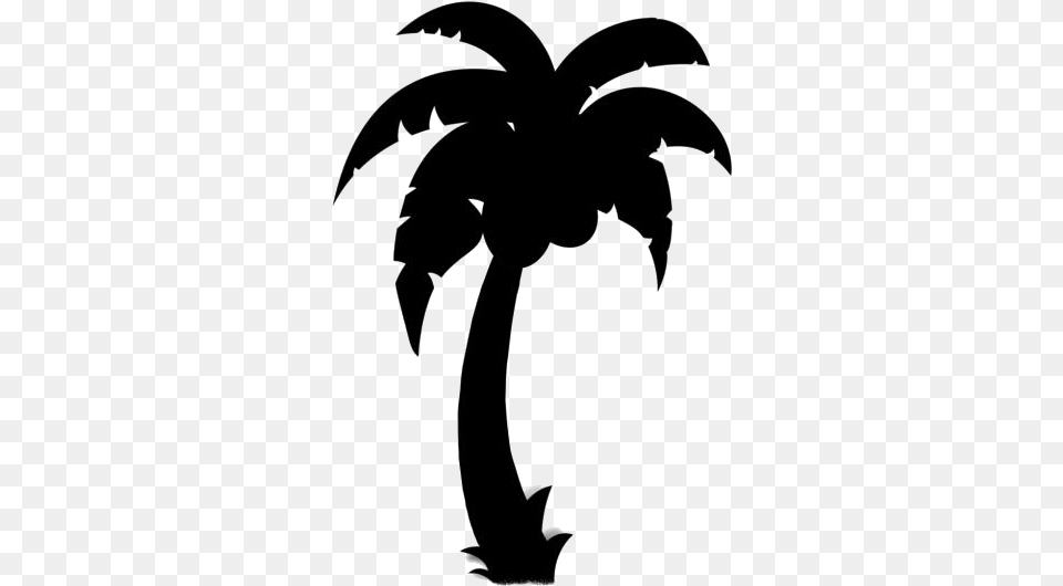 Transparent Coconut Palm Tree Clipart Coconut Palm, Stencil, Silhouette Png Image