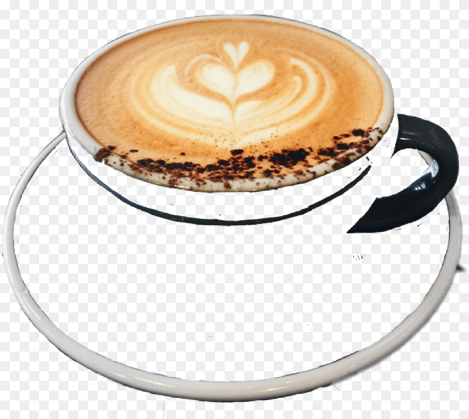 Transparent Coffee Art Coffee Milk, Cup, Beverage, Coffee Cup, Latte Art Png Image