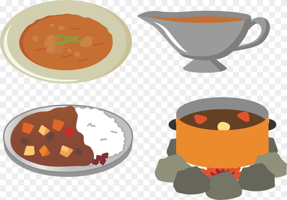 Coffee Cartoon Curry Rice Food Clipart, Meal, Dish, Bowl, Cup Free Transparent Png