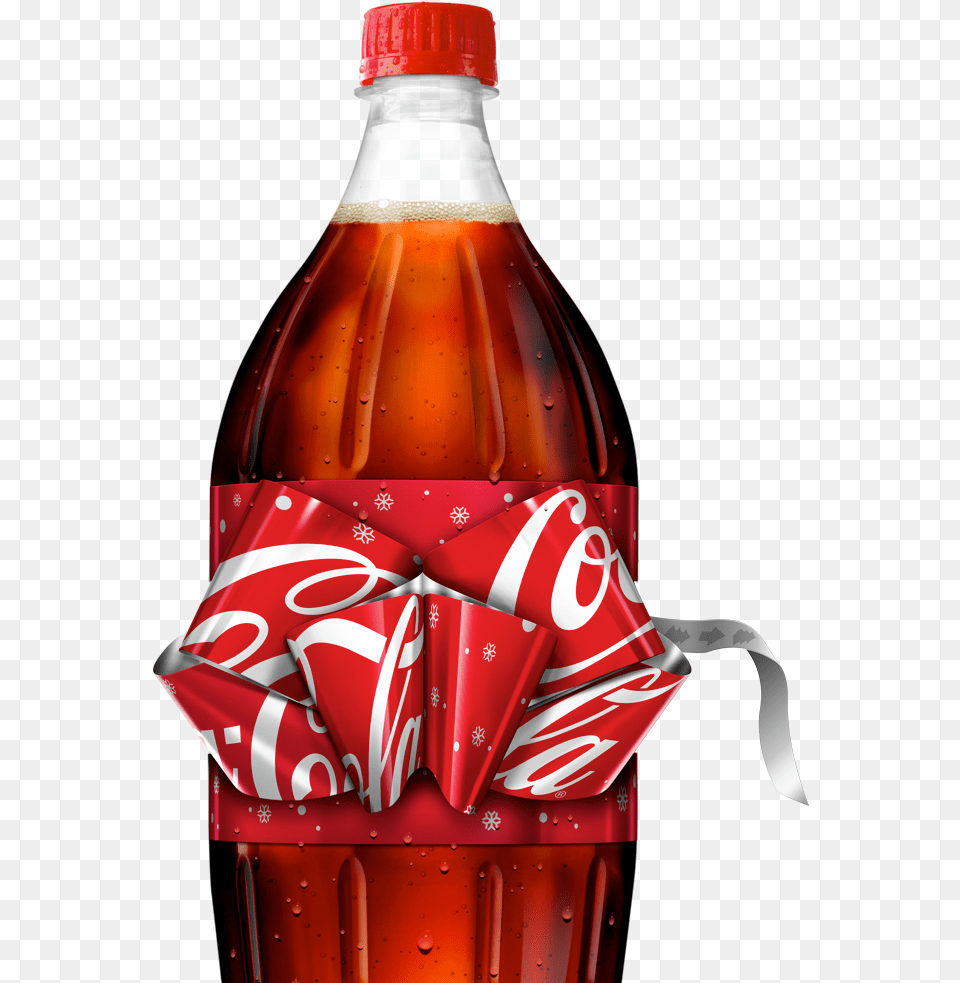 Transparent Coke Bottle Coca Cola Bow Bottle, Beverage, Soda Free Png