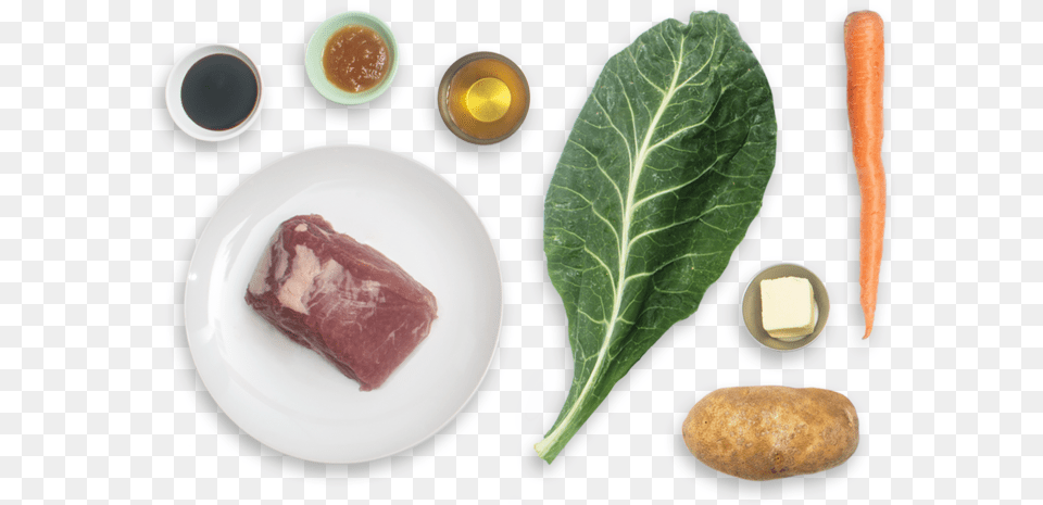 Transparent Collard Greens Veal, Plate, Food, Produce, Meat Png Image