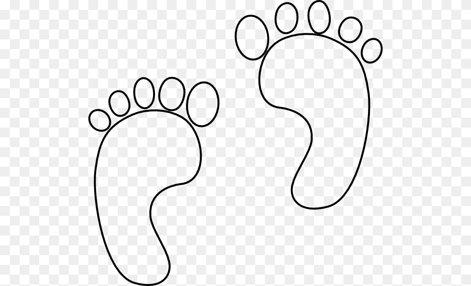 Transparent Collection Of Outline High Quality Footprints Template, Footprint Free Png