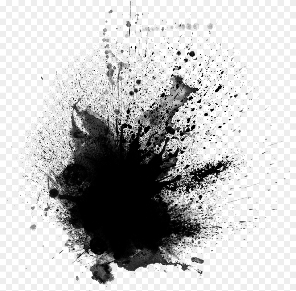 Color Splatter Picsart Black Color Splash, Gray Free Transparent Png