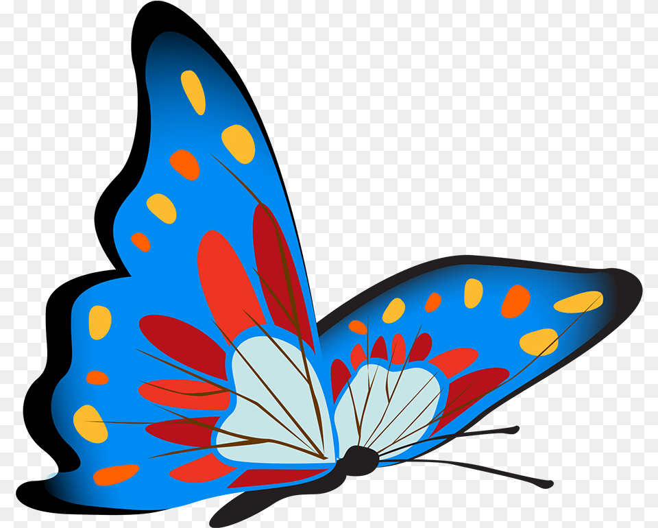 Colorful Butterflies Clipart Butterfly Design On Paper, Animal, Insect, Invertebrate Free Transparent Png