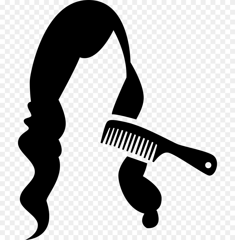 Transparent Comb Clipart Hair Icon, Stencil, Silhouette, Appliance, Blow Dryer Free Png Download