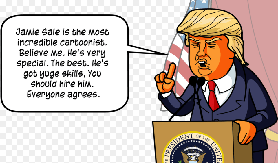 Transparent Comic Strip Donald Trump Comic Strip, Crowd, Person, Book, Comics Free Png Download