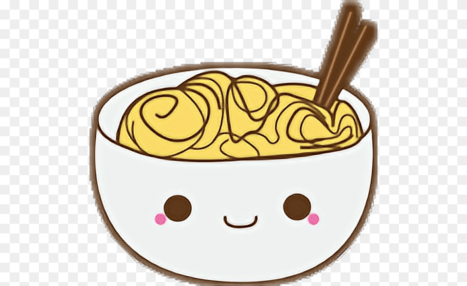 Comida Clipart Kawaii Bowl Of Noodles, Meal, Food, Ice Cream, Cream Free Transparent Png