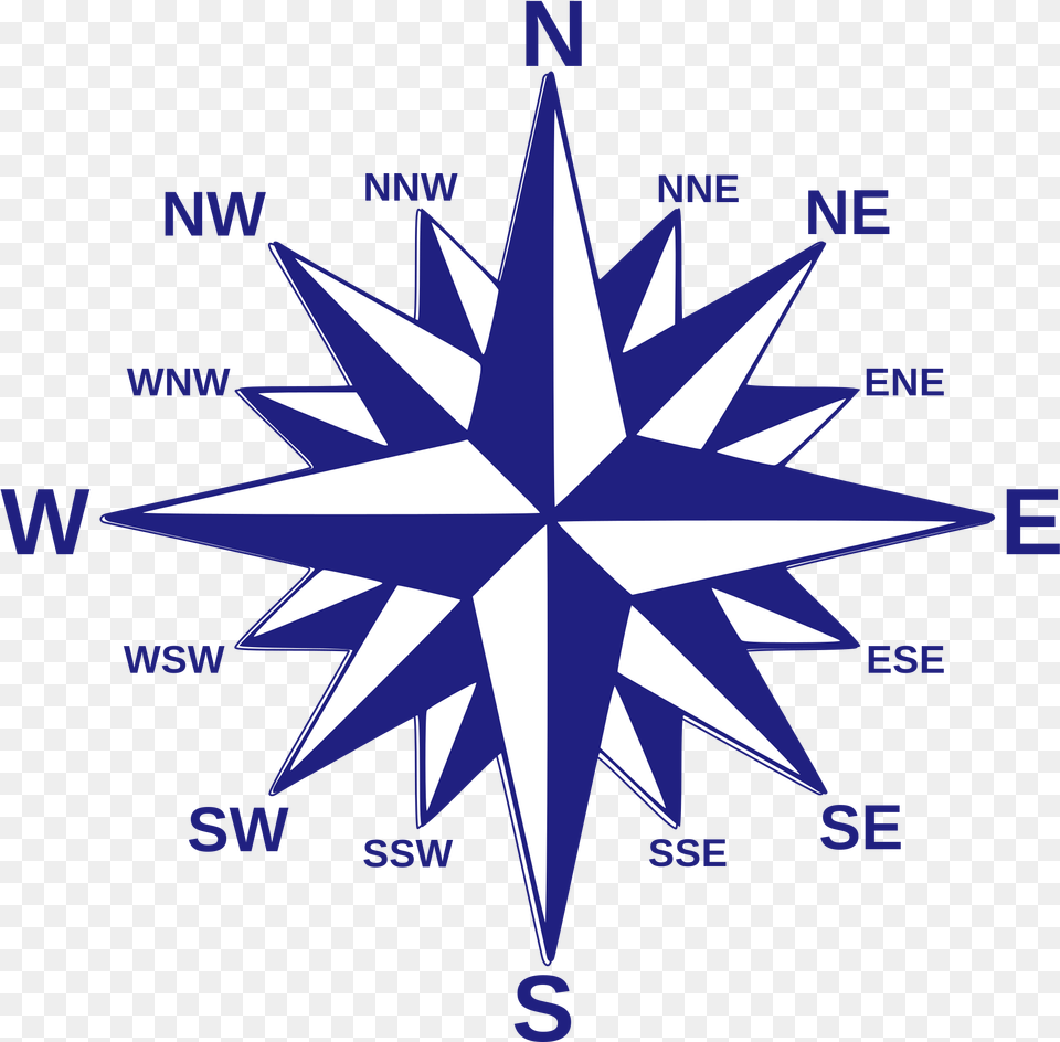 Transparent Compass Rose 16 Point Compass Rose With Degrees Png Image