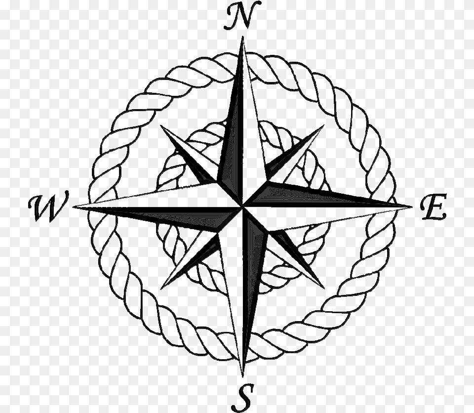 Transparent Compass Rose Clipart Compass Rose With Rope, Symbol Free Png