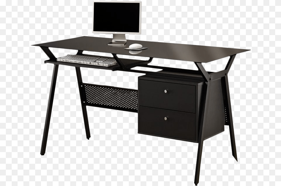 Transparent Computer Desk, Table, Furniture, Electronics, Computer Hardware Free Png