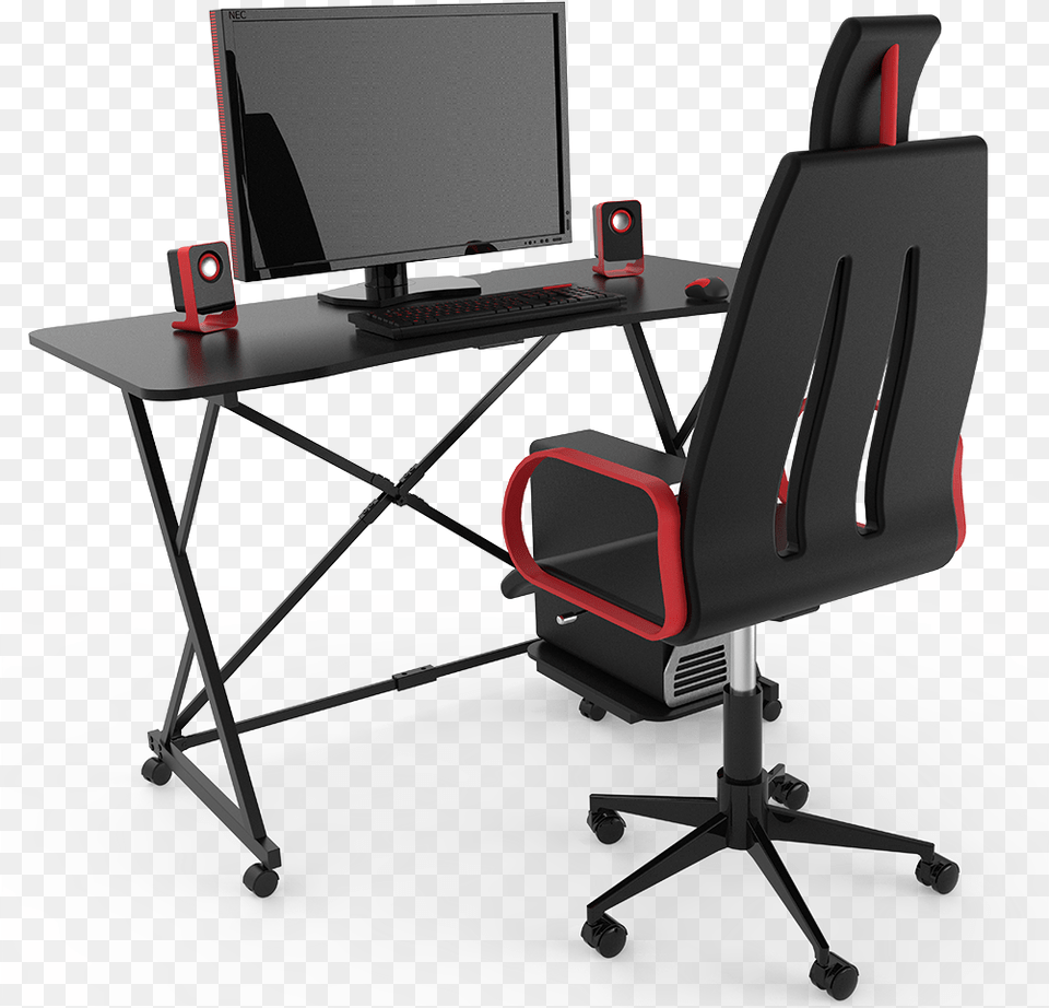 Transparent Computer Desk Office Chair, Table, Furniture, Pc, Electronics Png