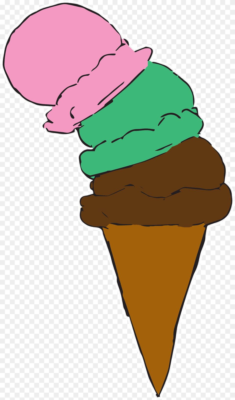 Transparent Cone Animated Cartoon Ice Cream Transparent, Dessert, Food, Ice Cream, Baby Png Image