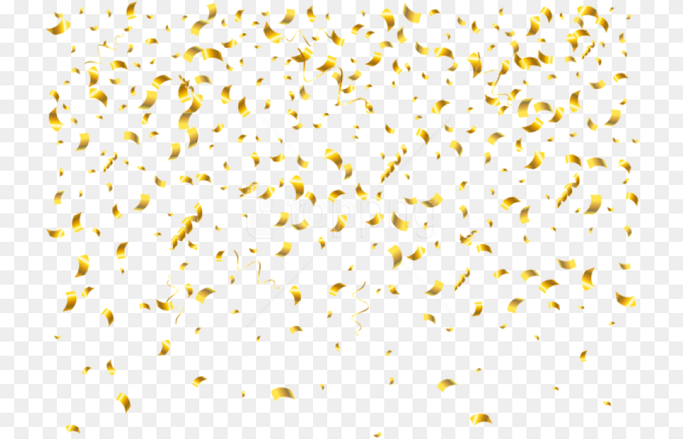 Transparent Confetti Gold, Paper Png