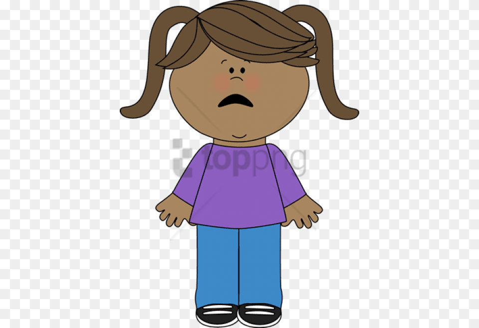 Transparent Confused Clipart Clip Art Girl Walking, Baby, Person, Face, Head Free Png Download