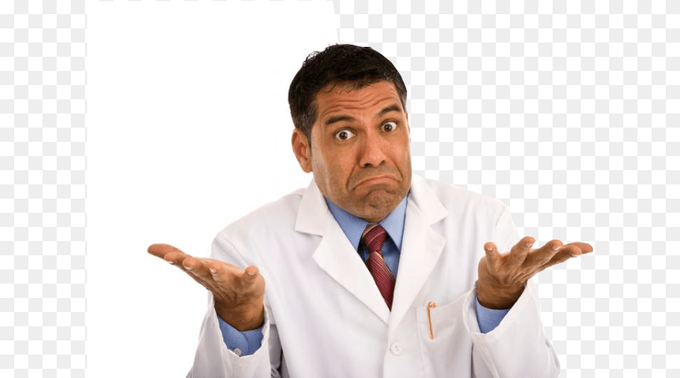 Transparent Confused Man Doctor I Don T Know, Shirt, Clothing, Coat, Lab Coat Free Png