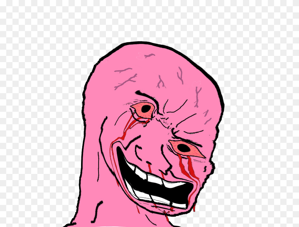 Transparent Confused Meme Face Pink Wojak, Head, Person, Adult, Male Png Image
