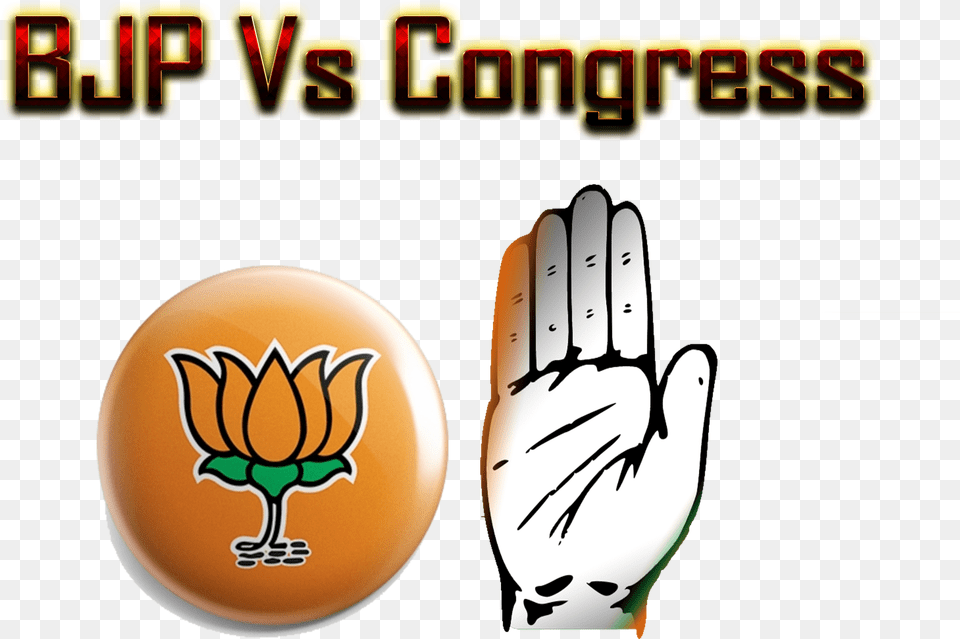 Congress Bjp Vs Congress 2019 Election, Clothing, Glove, Person, Body Part Free Transparent Png