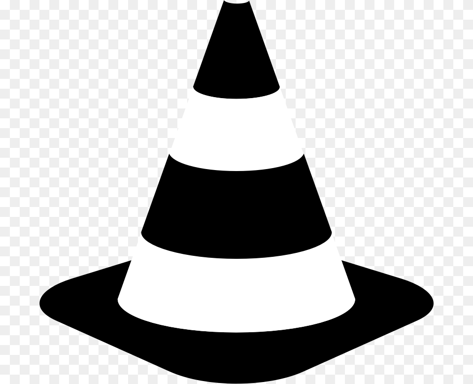 Transparent Construction Cone Black And White Traffic Cone, Chandelier, Lamp Png Image